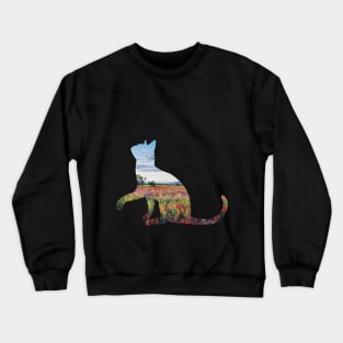 cat and nature Crewneck Sweatshirt